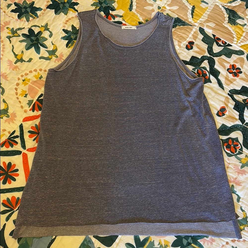 Mod Ref Heathered purple/gray Tank Tunic, sz M